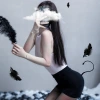 The new trendy adult lingerie uniform is a tempting no-take one-piece underwear and spandex skirt Application Scenario